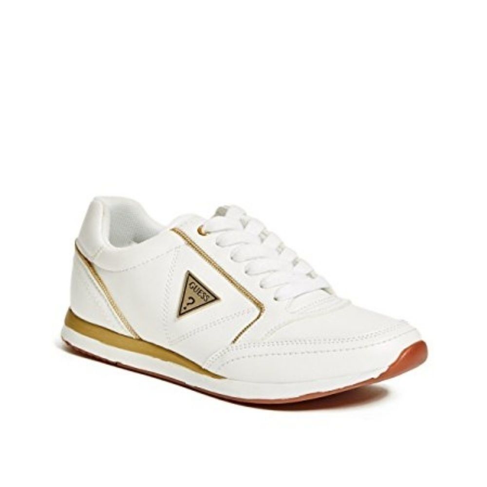 Guess White & Gold Sneakers